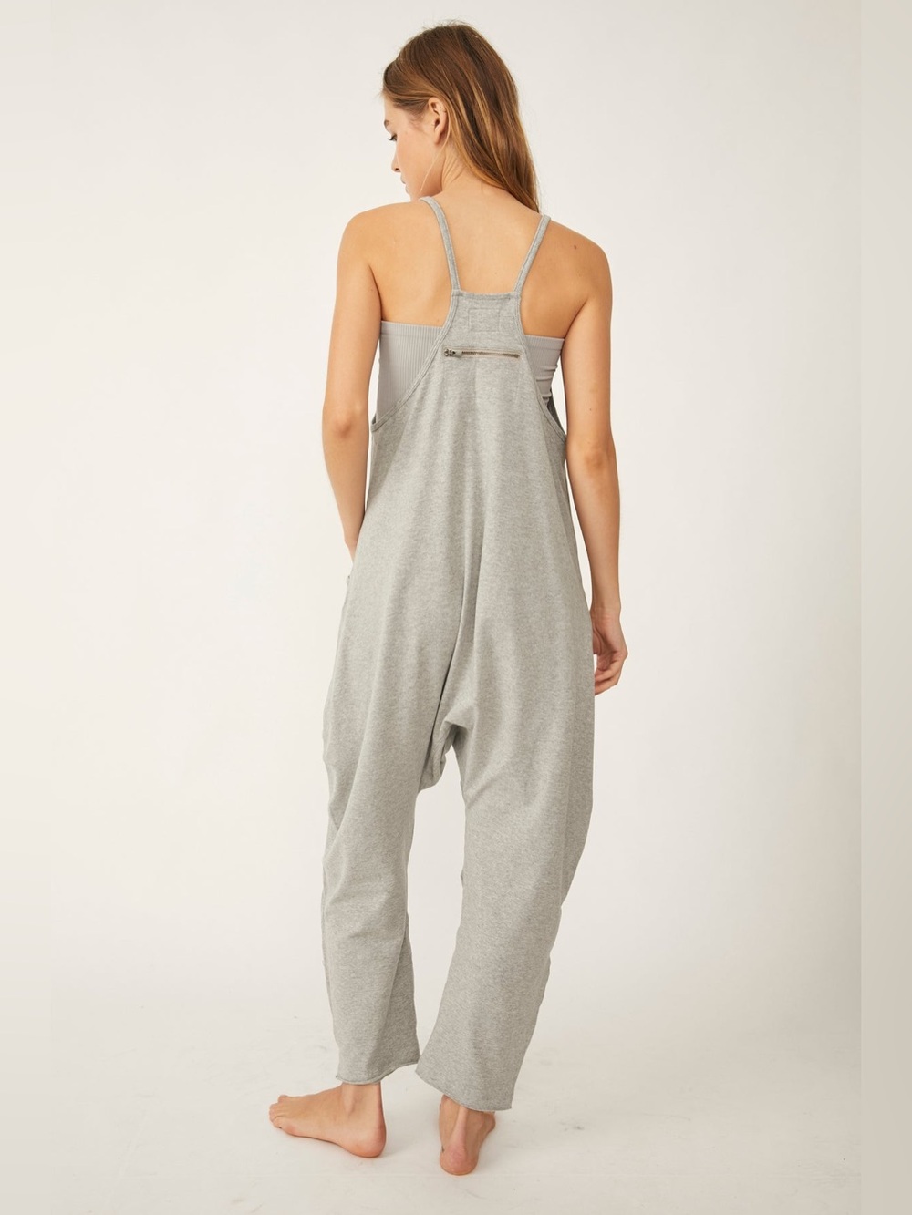 Free People Hot Shot Onesie in Heather Grey Size Small - Picture 3 of 11